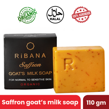 RiBANA Saffron Goat's Milk Soap - 110gm