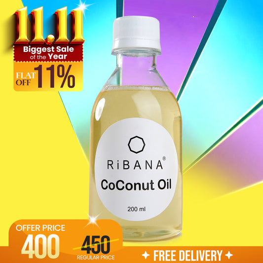 Coconut Oil - RiBANA Organic Cold Pressed Coconut Oil 200ml