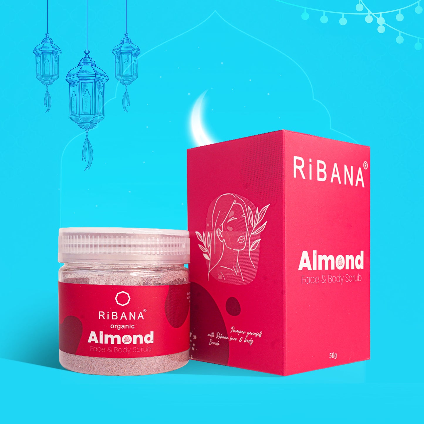Ribana Almond Face & Body Scrub - 50gm