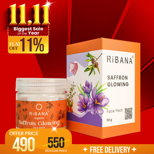 RiBANA Saffron Glowing Face Pack - 50gm