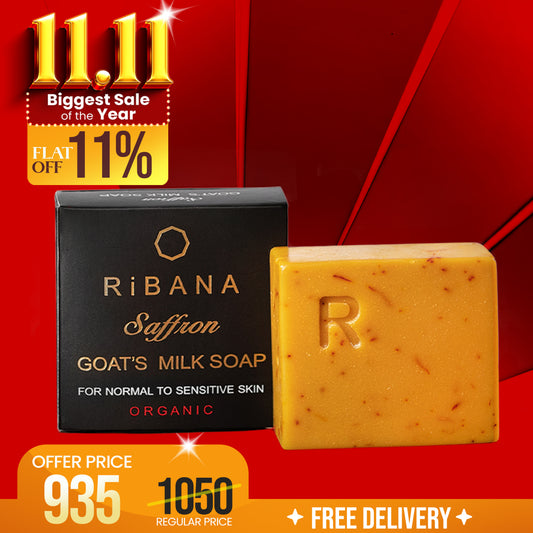 RiBANA Saffron Goat's Milk Soap - 110gm