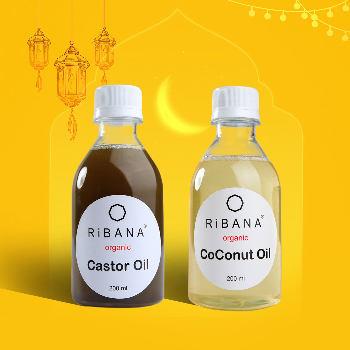 Ribana Oil Combo ( Coconut Oil 200ml and Castor Oil 200ml )
