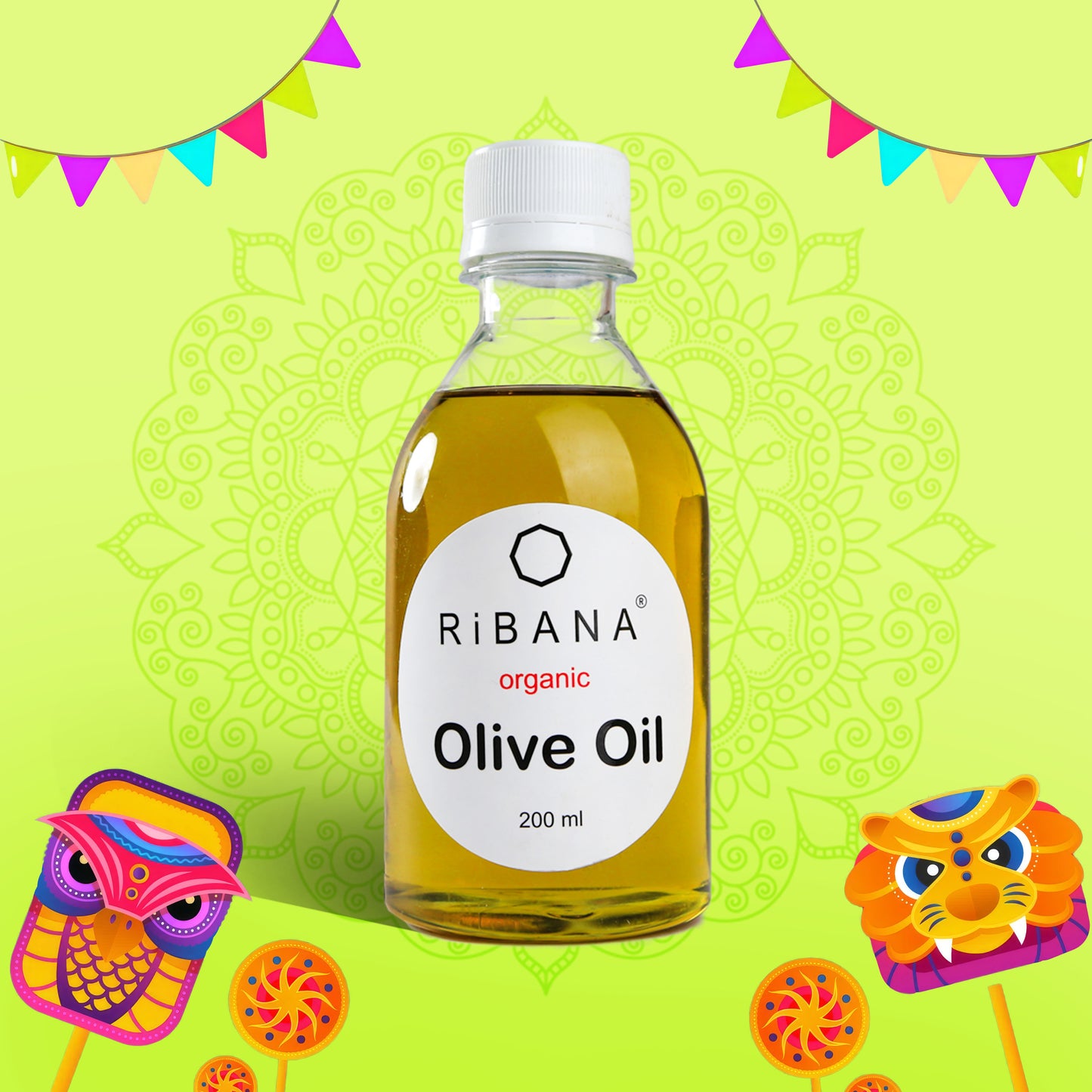Ribana Olive Oil - 200 ML | ১০০% খাঁটি জয়তুনের তেল