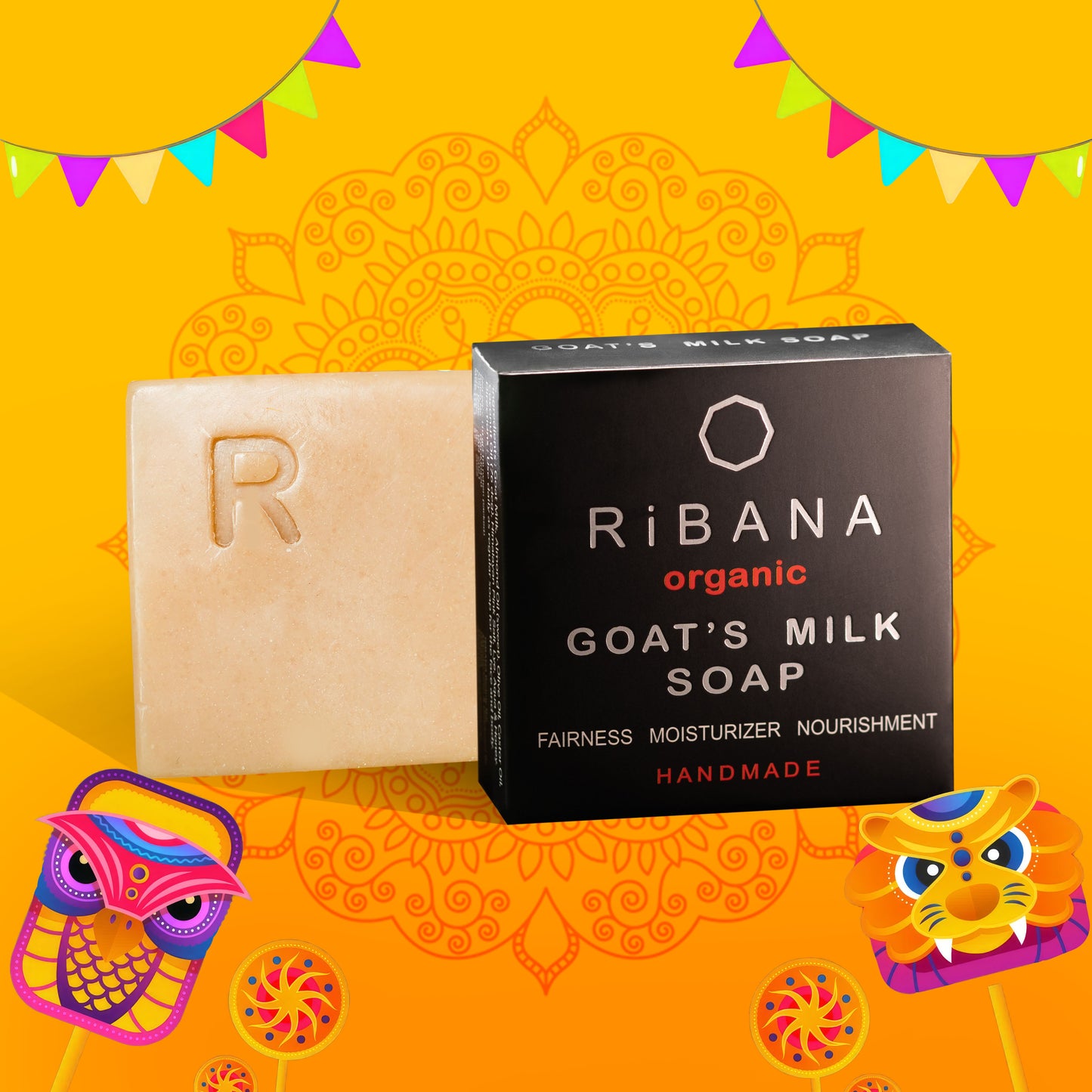 RiBANA Organic Goat's Milk Soap - 110gm