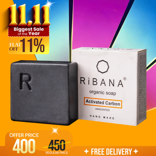 RiBANA Activated Carbon Soap - 95gm