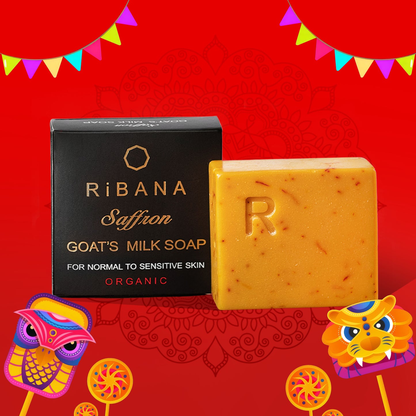 Ribana Saffron Goat Milk Soap 50gm and 100gm