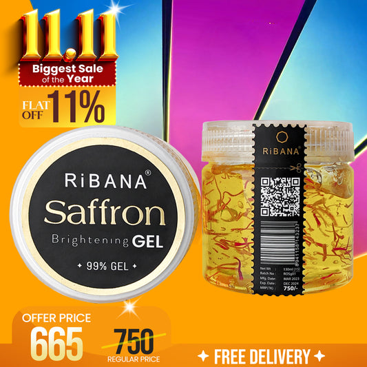 Saffron Gel 130ml - Ribana Saffron Soothing Gel for Glowing Skin