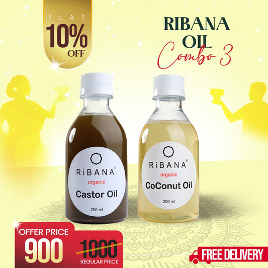 Ribana Oil Combo ( Coconut Oil 200ml and Castor Oil 200ml )