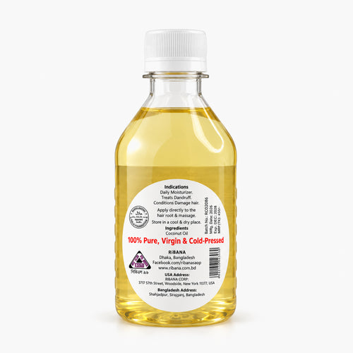Coconut Oil - RiBANA Organic Cold Pressed Coconut Oil 200ml